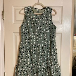 Polka dot tiered dress